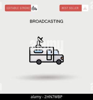 Einfaches Vektorsymbol für die Übertragung. Stock Vektor