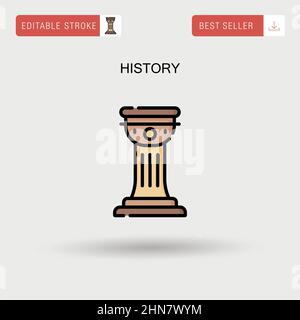 Geschichte einfaches Vektorsymbol. Stock Vektor