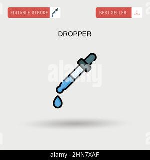 Einfaches Vektor-Symbol für Pipette. Stock Vektor