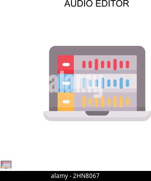 Audio-Editor einfaches Vektor-Symbol. Illustration Symbol Design-Vorlage für Web mobile UI-Element. Stock Vektor
