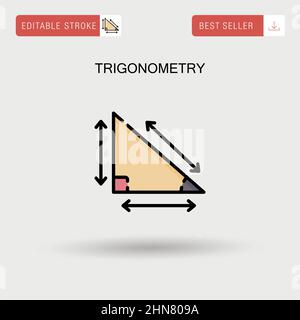 Einfaches Vektorsymbol für Trigonometrie. Stock Vektor