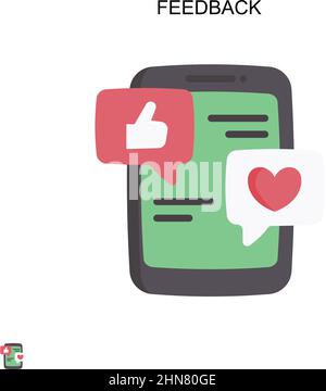 Feedback Simple Vector-Symbol. Illustration Symbol Design-Vorlage für Web mobile UI-Element. Stock Vektor