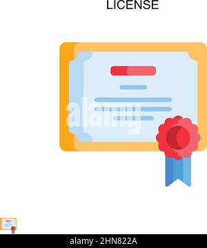 Einfaches Vektorsymbol für die Lizenz. Illustration Symbol Design-Vorlage für Web mobile UI-Element. Stock Vektor