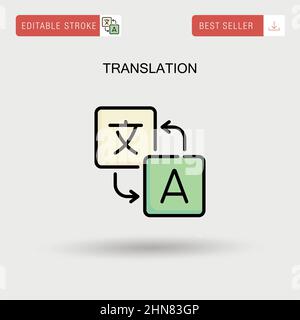 Übersetzung einfaches Vektorsymbol. Stock Vektor