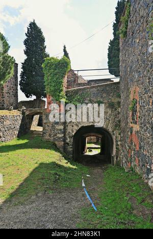 Schloss Hostaric in der Region La Selva Provinz Gerona, Katalonien, Spanien Stockfoto