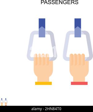 Einfaches Vektor-Symbol für Passagiere. Illustration Symbol Design-Vorlage für Web mobile UI-Element. Stock Vektor