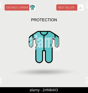 Einfaches Vektorsymbol für Schutz. Stock Vektor