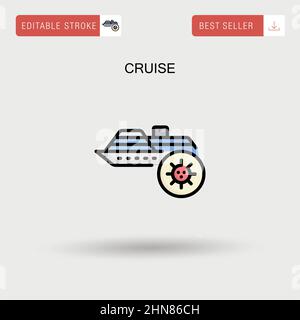Kreuzfahrtsymbol für einfache Vektorgrafiken. Stock Vektor