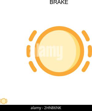 Einfaches Vektorsymbol Bremse. Illustration Symbol Design-Vorlage für Web mobile UI-Element. Stock Vektor