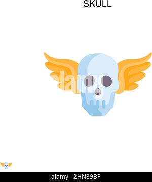 Einfaches Vektorsymbol Schädel. Illustration Symbol Design-Vorlage für Web mobile UI-Element. Stock Vektor