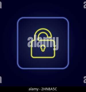 Schöne stilvolle bunte Neon Burg Ikone - Vektor-Illustration Stock Vektor