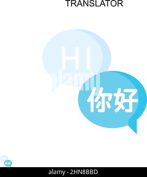 Einfaches Vektorsymbol für den Übersetzer. Illustration Symbol Design-Vorlage für Web mobile UI-Element. Stock Vektor