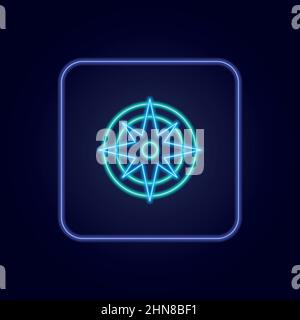 Schöne stilvolle bunte Neon Polarstern Symbol - Vektor-Illustration Stock Vektor