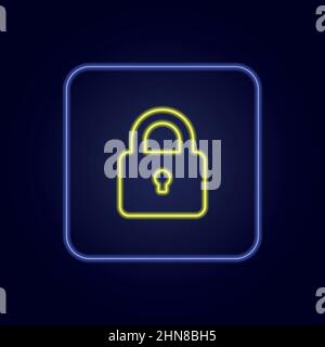 Schöne stilvolle bunte Neon Burg Ikone - Vektor-Illustration Stock Vektor