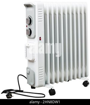 Elektrischer Ölkühler zum Heizen von Zuhause Stockfoto