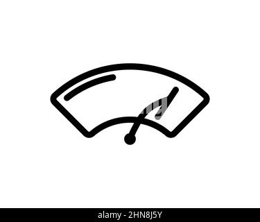 Windschutzscheibe mit Scheibenwischern. Vektor auf isoliertem weißem Hintergrund. EPS 10. Stock Vektor