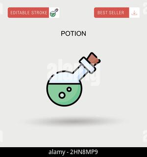 Potion Simple Vektor-Symbol. Stock Vektor