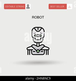 Einfaches Vektorsymbol für Roboter. Stock Vektor