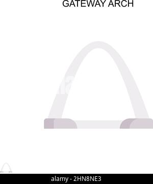 Gateway Arch einfaches Vektorsymbol. Illustration Symbol Design-Vorlage für Web mobile UI-Element. Stock Vektor