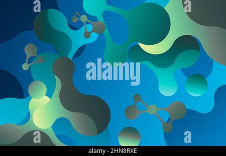 Schöne und farbenfrohe Hintergrunddarstellung mit abstrakten Formen. Stockfoto