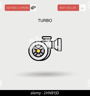 Turbo Simple Vector-Symbol. Stock Vektor