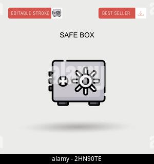 Safe Box einfaches Vektor-Symbol. Stock Vektor