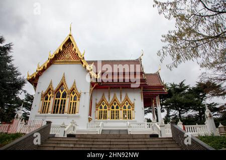 Wat Buddhapadipa, Thai Buddhist Temple, Wimbledon, London, Großbritannien Stockfoto