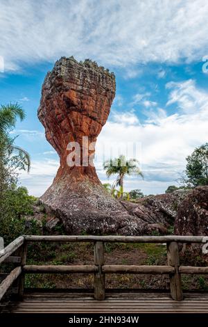 Felsformationen in Vila Velha Staatspark, Parana, Brasilien Stockfoto