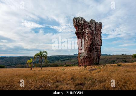 Felsformationen in Vila Velha Staatspark, Parana, Brasilien Stockfoto