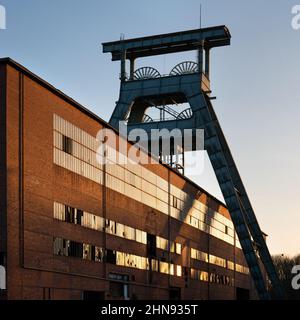 Blick auf Ewald Pit, das industrielle Erbe der Ruhrmetropole in Herten. Stockfoto