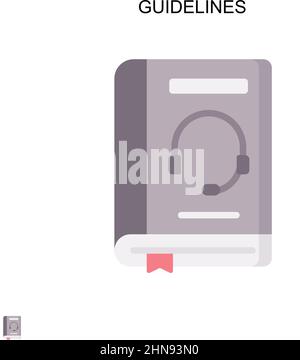 Einfaches Vektorsymbol „Richtlinien“. Illustration Symbol Design-Vorlage für Web mobile UI-Element. Stock Vektor