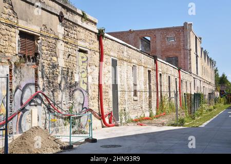 Darwin Ecosystème, eine ehemalige Militärbaracke in Bordeaux, recycelt in ‘Alternative’-Entwicklung, Umweltschutz und viele andere Projekte Stockfoto