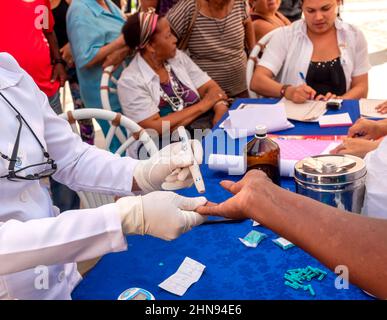 Gesundheitsförderungsmesse, Stadt Camaguey, Kuba, 14. November 2016 Stockfoto