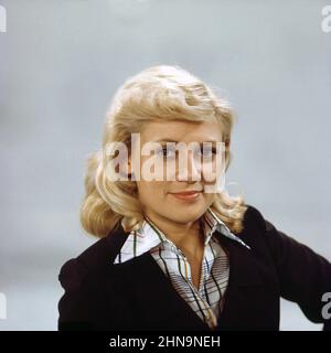 Gitte Haenning, Dänische Sängerin und Schauspielerin, Deutschland um 1975. Stockfoto
