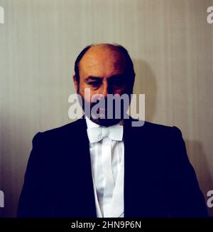 Diego Masson, französischer Dirigent und Komponist, Portrait, 1989. Diego Masson, französischer Dirigent und Komponist, Portrait, 1989. Stockfoto