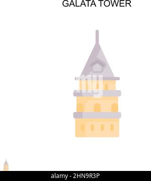 Galata Tower einfaches Vektor-Symbol. Illustration Symbol Design-Vorlage für Web mobile UI-Element. Stock Vektor