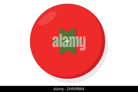 Tomatenikone im flachen Cartoon-Stil.Herbsternte im einfachen Stil. Stock Vektor