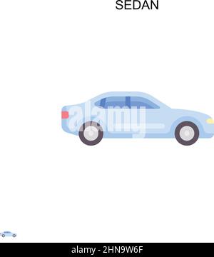 Einfaches Vektor-Symbol für Limousine. Illustration Symbol Design-Vorlage für Web mobile UI-Element. Stock Vektor