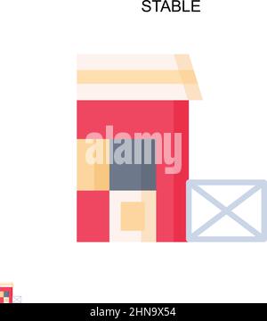 Stabiles einfaches Vektorsymbol. Illustration Symbol Design-Vorlage für Web mobile UI-Element. Stock Vektor