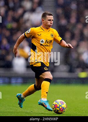 Daniel Podence von Wolverhampton Wanderers während des Spiels der Premier League im Tottenham Hotspur Stadium, London. Bilddatum: Sonntag, 13. Februar 2022. Stockfoto