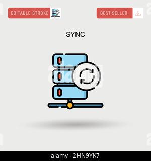 Symbol für einfache Vektorsynchronisierung. Stock Vektor