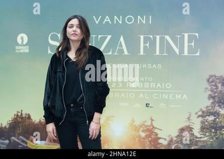 Roma, Italien. 15th. Februar 2022. Die italienische Regisseurin Elisa Fuksas nimmt an der Fotoaufnahme des Films „Senza Fine“ im Quattro Fontane Cinema in Rom Teil (Foto: Matteo Nardone/Pacific Press/Sipa USA) Quelle: SIPA USA/Alamy Live News Stockfoto