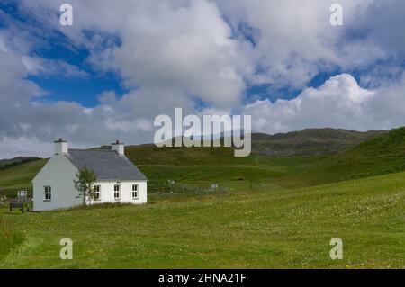 Das Clubhaus im Traigh Golf Club, Portnaluchaig, Bunacaimb, Arisaig, West Highlands, Schottland, Großbritannien Stockfoto