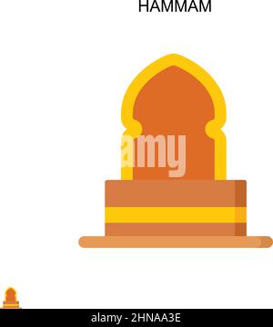 Hammam einfaches Vektorsymbol. Illustration Symbol Design-Vorlage für Web mobile UI-Element. Stock Vektor