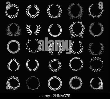 Vektorgrafiken für den Lorbeerkranz im Vintage-Stil Stock Vektor