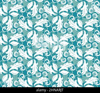 Florales Ornament. Nahtlose abstrakte klassische Hintergrund mit Blumen. Muster mit sich wiederholenden floralen Elementen. Ornament für Stoff, Tapete und Verpackung Stockfoto