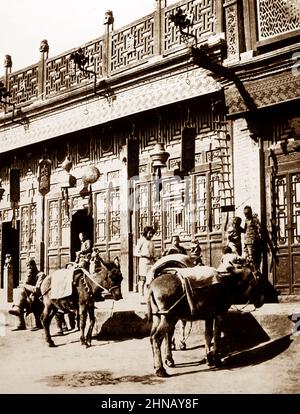 Ein Geschäft in Peking, Anfang 1900s Stockfoto