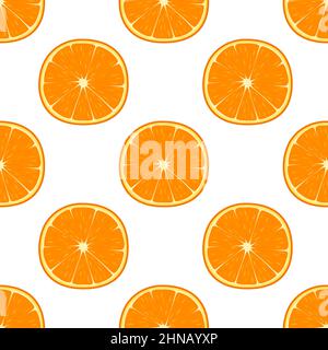 Helles nahtloses Muster mit Orangen, Vektorgrafik Stock Vektor