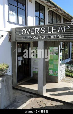 Lovers Leap Tea Boutique auf dem Pedro Estate in Nuwara Eliya Stockfoto