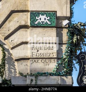 Frankreich. Paris (5th Bezirk). Fossés saint-Jacques Straße Stockfoto